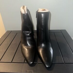 Vince Camuto Sleek Black Ankle Booties